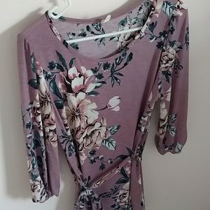 Pinkblush maternity/nursing floral tunic top